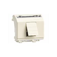 ДКС 75642S Компьютерная розетка RJ-45, кат.5Е (разъем АМР), слон.кость, 2мод.