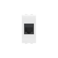 ДКС 76654B Комп.роз. RJ45 кат.5e, Brava, белая, 1мод