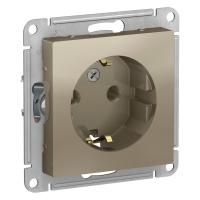 Systeme Electric ATN000543 AtlasDesign Розетка с заземлением, 16А, механизм, шампань
