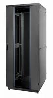 Eurolan 60F-47-88-31BL Шкаф Racknet S3000 47U 800 × 800, передняя дверь стеклянная одностворчатая, задняя дверь металлическая двустворчатая, боковые панели, шнуры заземления, ножки, черный