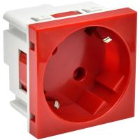 IEK PR-KK40D-RSZH-2-2-45-K04 PRIMER РКС-20-32-П-45 Розетка 45град с заземляющим контактом защитной шторкой и винтовым зажимом (2 модуля) красная