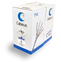 Cabeus FTP-4P-Cat.5e-SOLID-GY Кабель витая пара экранированная FTP (F/UTP), категория 5e, 4 пары (24 AWG), одножильный, экран - фольга, PVC нг(А)-LS (куски)