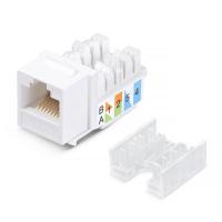 Cabeus KJ-RJ45-Cat.5e-90-SW Вставка Keystone Jack RJ-45, категория 5e, заделка 110 тип, белая, со стяжкой