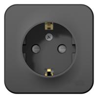 Systeme Electric BLNRA011116 Blanca открытой установки розетка с заземлением со шторк. изол.пл., 16А, 250В, антрацит