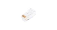 NIKOMAX NMC-RJ88RZ50UE1-PT-100 Коннектор RJ45/8P8C под витую пару, Кат.6 (Класс E), 250МГц, покрытие 50мкд, универсальные ножи, сквозной, неэкранированный, круглый ввод, уп-ка 100шт.