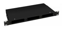 Cabeus FO-CS-19-3FP-BK Кросс бокс оптический 19" 1U на 3 адаптерные панели, цвет черный Cabeus FO-CS-19-3FP-BK Кросс бокс оптический 19" 1U на 3 адаптерные панели, цвет черный
