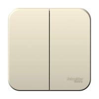 Systeme Electric BLNVA105012 Blanca открытой установки 2-клавишный выключатель (сх.5) изол.пл., 10А, 250В,молочный