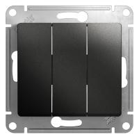 Systeme Electric GSL000731 Glossa 3-клав. выключатель, сх.1+1+1, 10АХ, механизм, антрацит