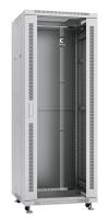 Cabeus SH-05C-32U60/60 Шкаф монтажный телекоммуникационный 19" напольный для распределительного и серверного оборудования 32U 600x600x1610mm (ШхГхВ) передняя стеклянная и задняя сплошная металлическая двери, ручка с замком, цвет серый (RAL 7035)