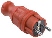 IEK PKR01-016-2-K04 ВБп3-1-0м Вилка прямая ОМЕГА IP44 красная