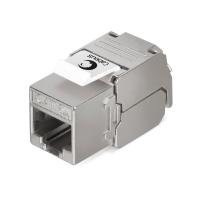 Cabeus KJ-RJ45-Cat.6A-SH-180-Toolless Вставка Keystone Jack RJ-45(8P8C), 180 градусов, категория 6A, полный экран, без инструмента Toolless