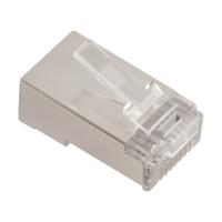 LANMASTER LAN-EZ45-8P8C/S5E-100 Коннектор RJ45 тип EZ, 8P8C, STP, Cat.5e, универсальный, со вставкой, покрытие 50 микрон,100 шт.