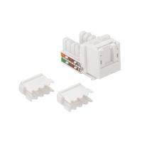 LANMASTER LAN-OK45U5E/90P-WH Модуль Keystone, RJ45, кат.5E, UTP, 90 градусов, со встроенной шторкой, белый