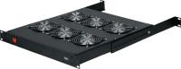 TLK TLK-VP6-BK Вентиляторная полка TLK, 19", 1U, 6 вентиляторов, Г520мм, без шнура питания, черная