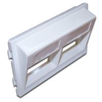 LANMASTER LAN-WA-P2H/A-WH Адаптерная рамка двойная угловая, для напольных башенок, белая