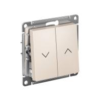 Systeme Electric ATN000219 AtlasDesign 2-клавишный выключатель для жалюзи, 2х сх.4, 10А, мех., бежевый