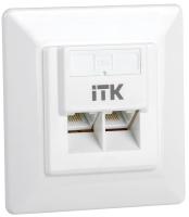 ITK CS2-1C5EU-2-1 Розетка компьютерная RJ45 кат. 5Е UTP 2 порта ITK CS2-1C5EU-2-1 Розетка компьютерная RJ45 кат. 5Е UTP 2 порта