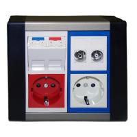 LANMASTER LAN-WA-WBK2-F45/4 Настенный блок, сдвоенный, на 4 модуля Mosaic 45x45