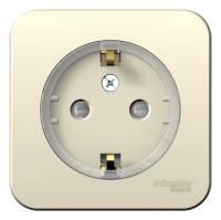 Systeme Electric BLNRA111112 Blanca открытой установки розетка с заземл. со шторк., (компакт) изол.пл. 16А, 250В, молочный