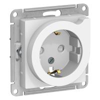 Systeme Electric ATN000147 AtlasDesign Розетка с заземлением со шторками с выталк., 16А, механизм, белый