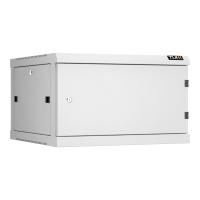 TLK TWC-066060-R-M-GY Настенный разборный шкаф TLK 19", 6U, металлическая дверь, Ш600хВ370хГ600мм, 2 пары монтажных направляющих, серый
