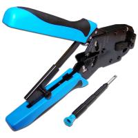 LANMASTER LAN-CRI-2008R Обжимной инструмент 4P, 6P, 8P, с храповым механизмом