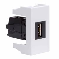 ДКС 42018 USB 2.0 розетка, Viva, белая, 1 мод.