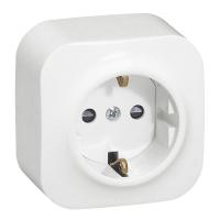 LEGRAND 782211 Розетка 2К+З без шторок - 16 A - 250 В~ - Quteo IP 20 - Белый