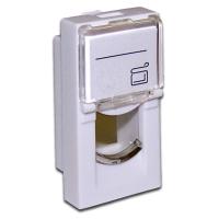 LANMASTER LAN-SIP-22L-WH Вставка 22.5x45 на 1 модуль, со шторкой и увеличенным окном маркировки, белая LANMASTER LAN-SIP-22L-WH Вставка 22.5x45 на 1 модуль, со шторкой и увеличенным окном маркировки, белая