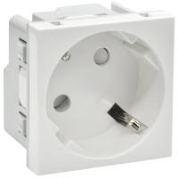 IEK PR-KK40D-RSZH-2-2-45-K01 PRIMER РКС-20-30-П-45 Розетка 45град с заземляющим контактом защитной шторкой и винтовым зажимом (2 модуля) белая