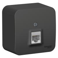 Systeme Electric BLNIA045006 Blanca открытой установки розетка компьютерная RJ45, кат.5E, изол.пл.,антрацит
