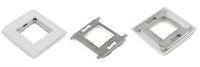 Hyperline FP-M45-1-WH Лицевая панель 80х80мм для 2-х модулей 45х22.5 (аналогов Mosaic), металлический каркас