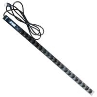 TWT TWT-PDV-20GS-GP Вертикальный блок розеток, 20xSchuko, 250V, 16A, шнур 3 метра, вилка Schuko