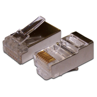 TWT TWT-PL45/S-8P8C Коннектор RJ45 STP 8P8C, универсальный, cat.5e, 100 шт.