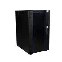 Datarex DR-700111 Шкаф напольный, телекоммуникационный 19", 22U 600х800, передняя дверь стекло, задняя стенка сплошная, металл, черный