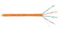 NIKOMAX NMC 4100C-OR Кабель U/UTP 4 пары, Кат.5e (Класс D), тест по ISO/IEC, 100МГц, одножильный, BC (чистая медь), 24AWG (0,51мм), полимерный материал нг(А)-HF, внутренний, оранжевый, 305м
