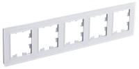 Systeme Electric ATN320105 AtlasDesign Nature 5-постовая рамка, органическое стекло, белый
