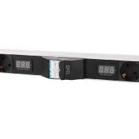 Rem R-32-10S-8C13-10C19-A-Am-1420-K Вертикальный блок розеток Rem-32 без шнура с авт., и амп., 10 Sсhuko, 8 IEC 60320 C13, 10 IEC 60320 C19, 32 А, алюм., 33-38U, колодка