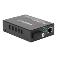 NIKOMAX GL-MC-UTPF-SC1G-18SM-1310-N Медиаконвертер неуправляемый, UTP 10/100/1000 Мбит/с, SM, SC, без LFP, Tx:1310/Rx:1550 нм, 18 дБ (до 20 км), 5В/1А