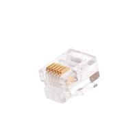 NIKOMAX NMC-RJ66RE06UC1-100 Коннектор RJ12/6P6C телефонный, Кат.3 (Класс C), 16МГц, покрытие 6мкд, под многожильный кабель, неэкранированный, уп-ка 100шт.