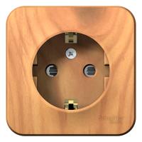 Systeme Electric BLNRA011115 Blanca открытой установки розетка с заземлением со шторками изол.пл., 16А, 250В, ясень