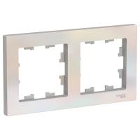 Systeme Electric ATN000402 AtlasDesign 2-постовая рамка, универсальная, жемчуг Systeme Electric ATN000402 AtlasDesign 2-постовая рамка, универсальная, жемчуг