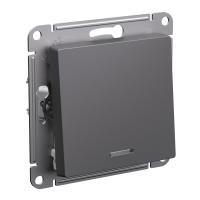 Systeme Electric ATN001413 AtlasDesign 1-клавишный выключатель с подсветкой, сх.1а, 10АХ, механизм, базальт