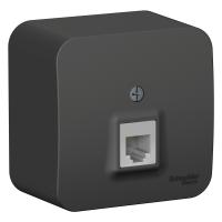 Systeme Electric BLNIA011006 Blanca открытой установки розетка телефонная RJ11 изол.пл.,антрацит