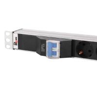 Rem R-32-20C13-10C19-A-I-1420-K Вертикальный блок розеток Rem-32 без шнура с авт., инд., 20 IEC 60320 C13, 10 IEC 60320 C19, 32 А, алюм., 33-38U, колодка