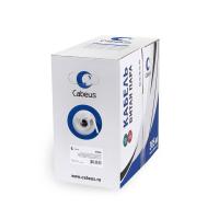 Cabeus UTP-4P-Cat.5e-SOLID-LSZH-YL Кабель витая пара UTP (U/UTP), категория 5e, 4 пары (24 AWG), одножильный, желтый, LSZH, нг(А)-HF, (305 м)