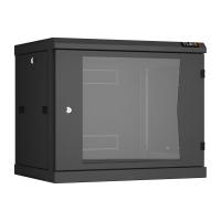 TLK TWC-096045-R-G-BK Настенный разборный шкаф TLK 19", 9U, стеклянная дверь, Ш600хВ503хГ450мм, 2 пары монтажных направляющих, черный