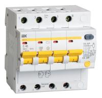 IEK MAD10-4-040-C-030 Выключатель автоматический дифференциальный АД-14 4п 40А 30мА С
