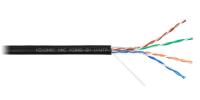 NIKOMAX NMC 9100B-BK Кабель U/UTP 4 пары, Кат.5e (Класс D), тест по ISO/IEC, 100МГц, одножильный, BC (чистая медь), 24AWG (0,52мм), полиэтилен, внешний, черный, 305м