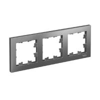 Systeme Electric ATN000903 AtlasDesign Рамка трехпостовая сталь